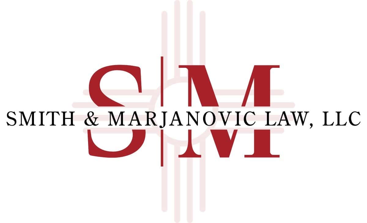 Logo of Smith & Marjanovic Law, LLC, featuring large red letters 'S' and 'M' with a stylized design in the background.
