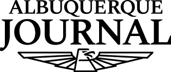The logo of the Albuquerque Journal with bold text and an eagle design beneath the word "Journal.